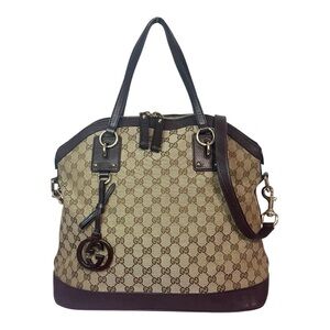 Gucci Brown Monogram Tote Bag